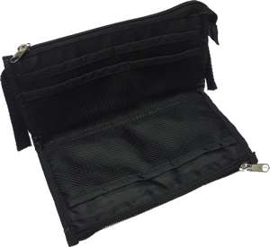 black makeup bag